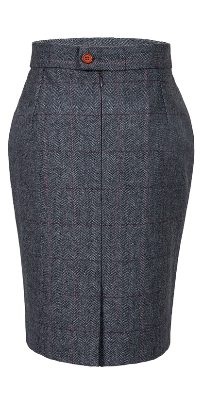 Traditional Grey Estate Herringbone Tweed Suit Womens