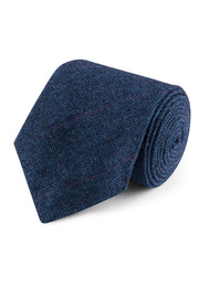 Blue Estate Herringbone Tweed Tie