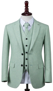 Light Green Twill Tweed Jacket