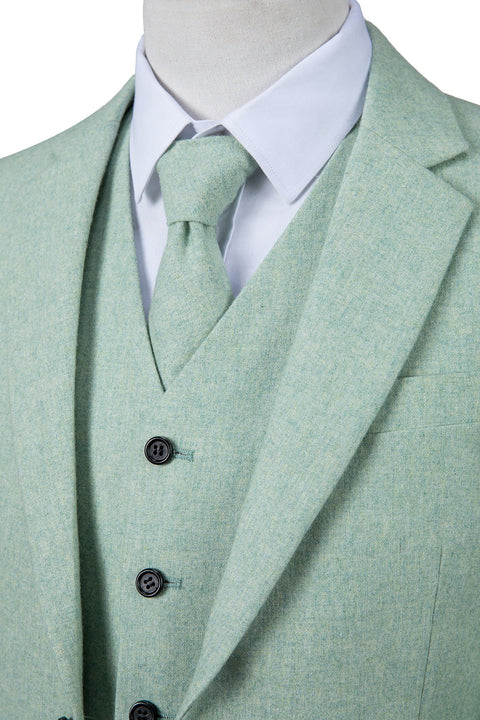 Light Green Twill Tweed Jacket