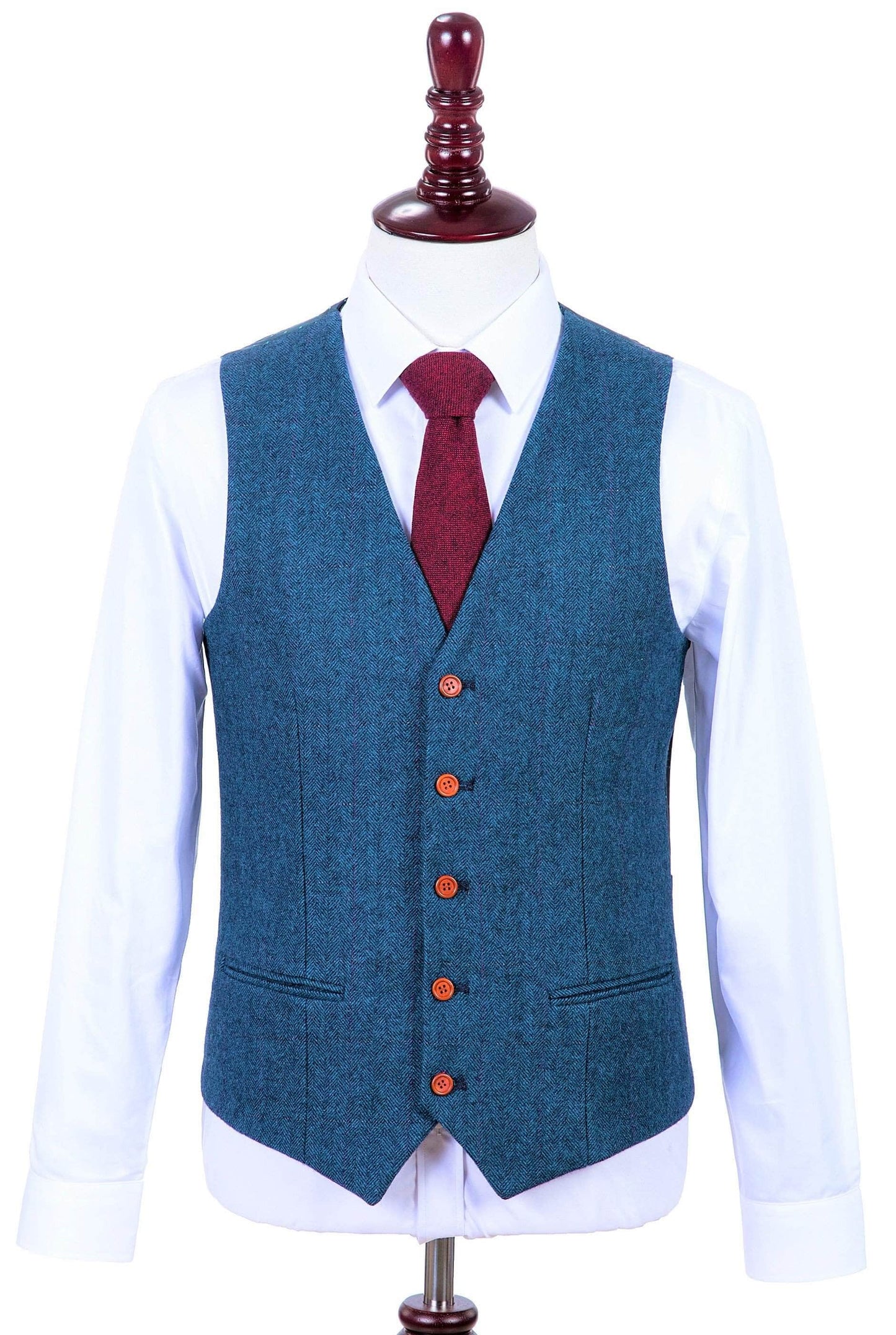 Blue Estate Herringbone Tweed Suit