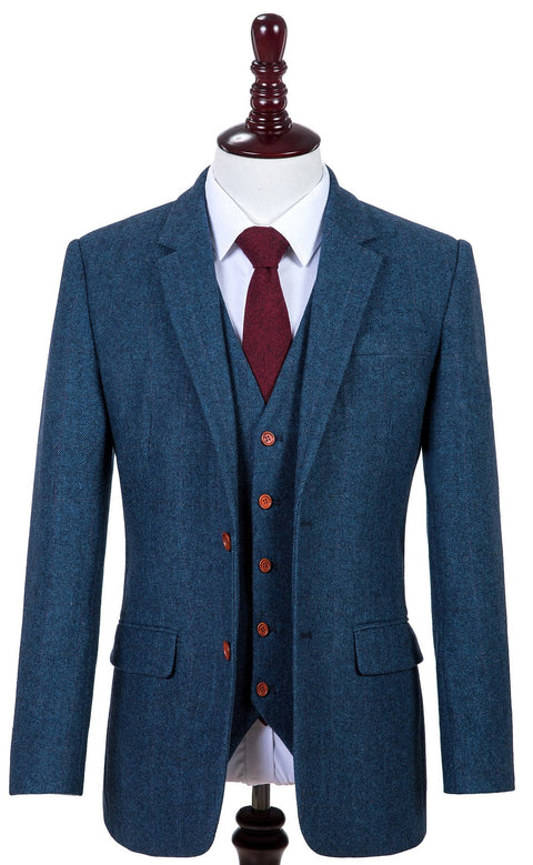Blue Estate Herringbone Tweed Jacket