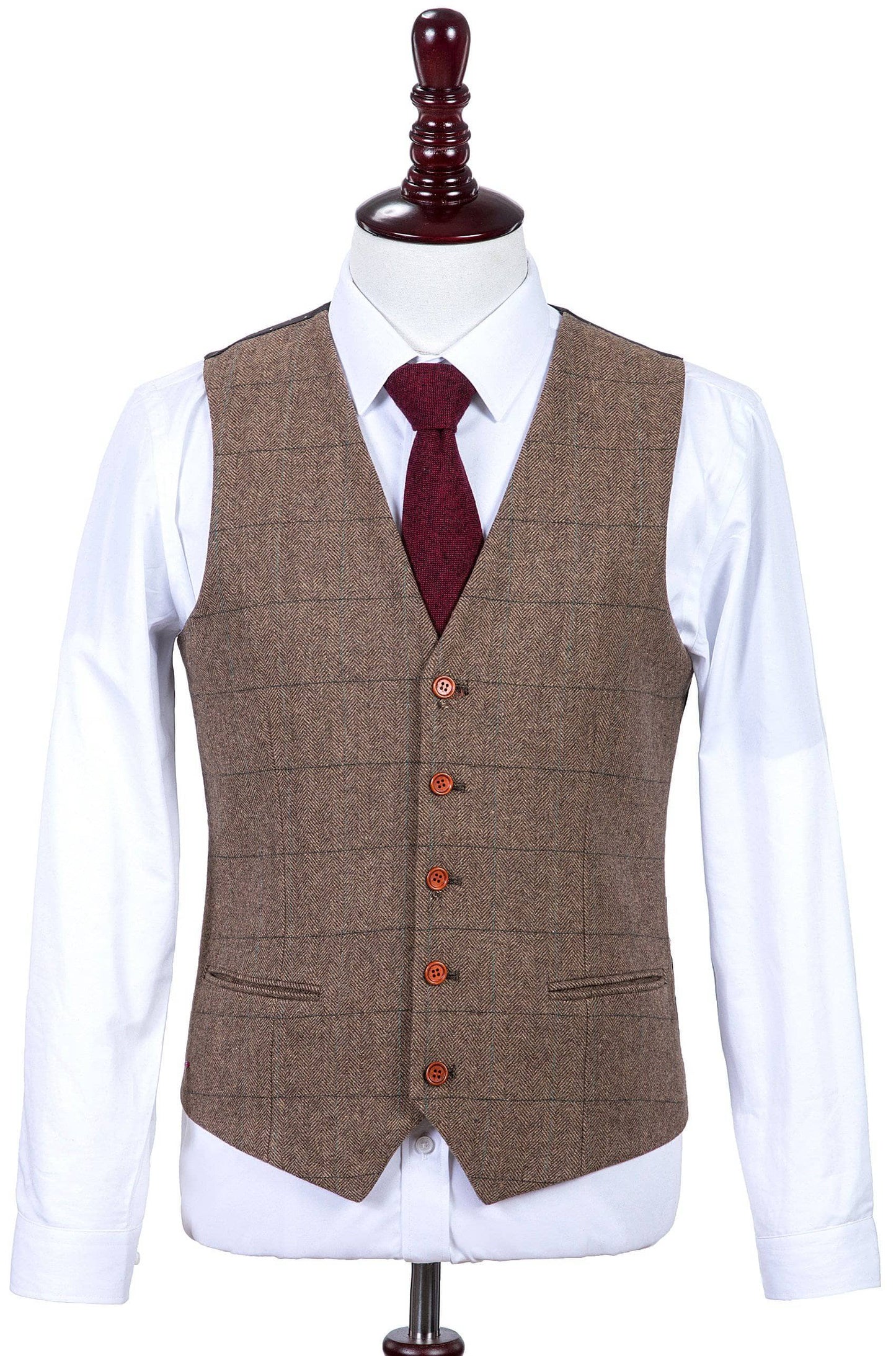 Traditional Brown Estate Herringbone Tweed Suit