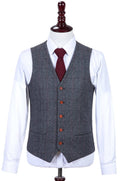 Traditional Grey Estate Herringbone Tweed Waistcoat