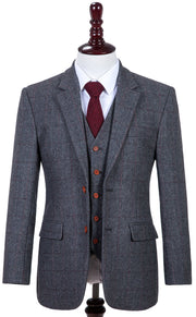 Traditional Grey Estate Herringbone Tweed Jacket