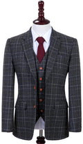Grey Overcheck Twill Tweed Jacket