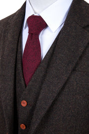 Dark Brown Herringbone Tweed Bespoke