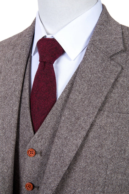 Classic Brown Barleycorn Tweed Jacket – Empire Outlet