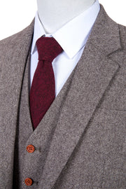 Classic Brown Barleycorn Tweed Jacket