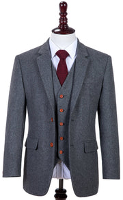 Grey Twill Tweed Jacket