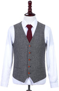 Classic Grey Barleycorn Tweed Waistcoat