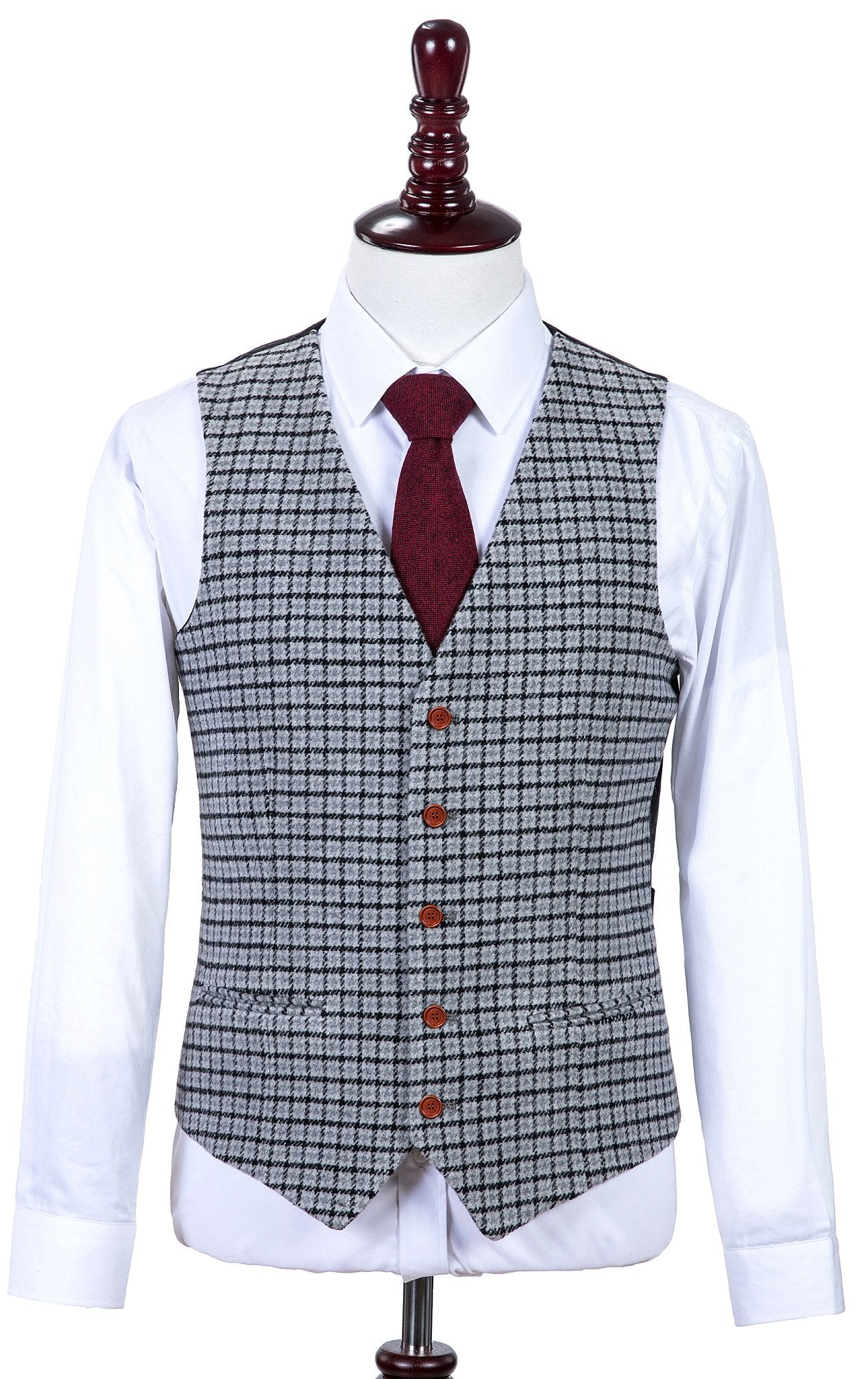 Grey Houndstooth Tweed Suit
