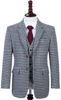 Grey Houndstooth Tweed Jacket