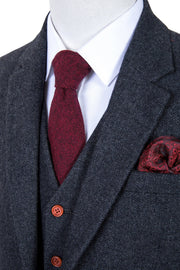 Charcoal Grey Herringbone Tweed Bespoke