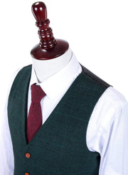 Green Plaid Tweed Waistcoat