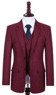 Maroon Barleycorn Tweed Jacket