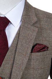 Brown Prince of Wales Tweed Jacket
