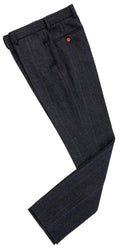 Dark Grey Estate Herringbone Tweed Trousers