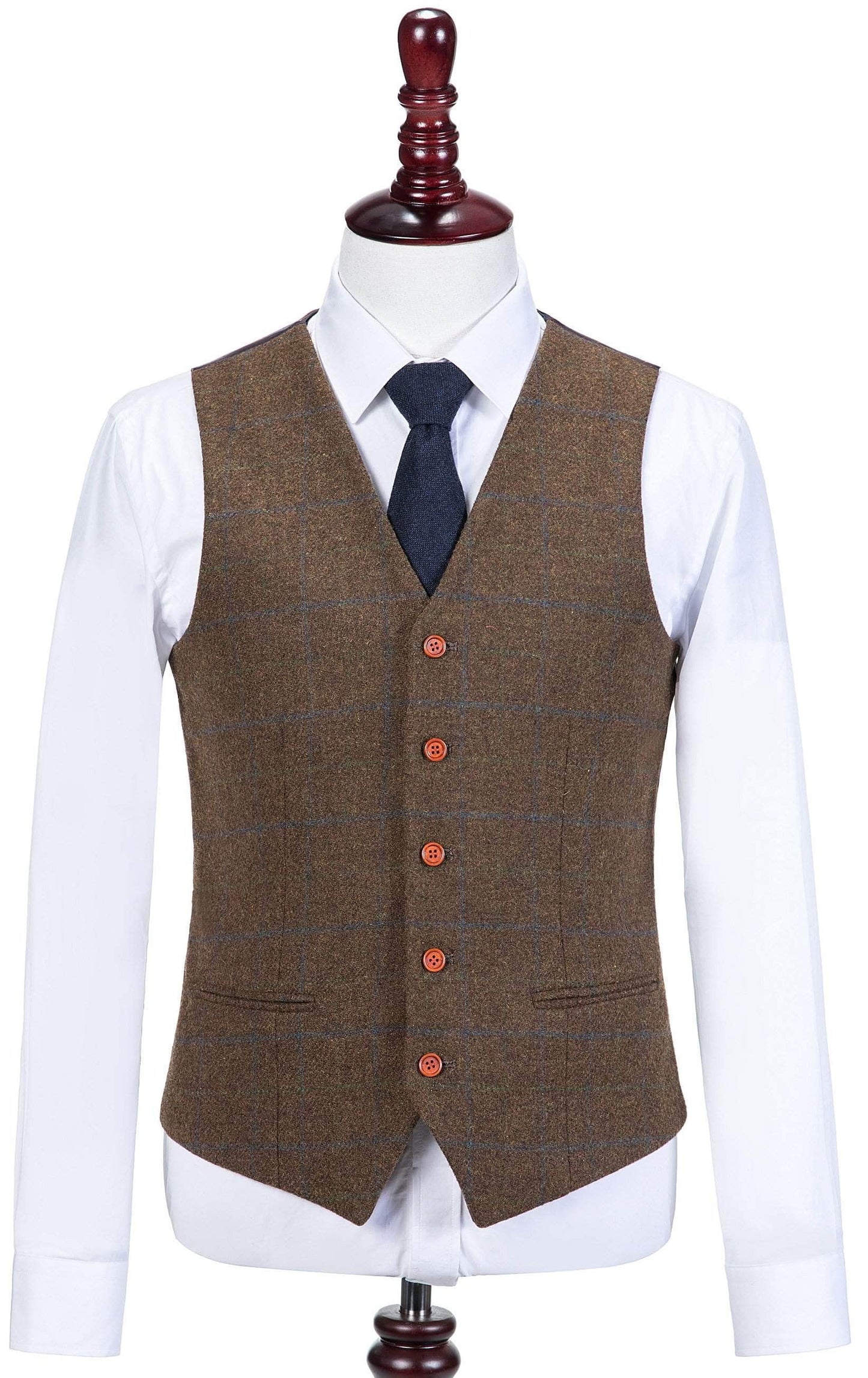 Brown Tattersall Tweed Suit
