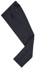Navy Tattersall Tweed Trousers