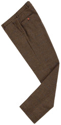 Brown Tattersall Tweed Trousersj