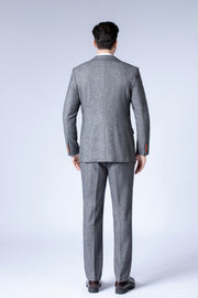 Classic Grey Herringbone Tweed 3 Piece Suit