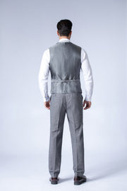 Classic Grey Barleycorn Tweed Waistcoat