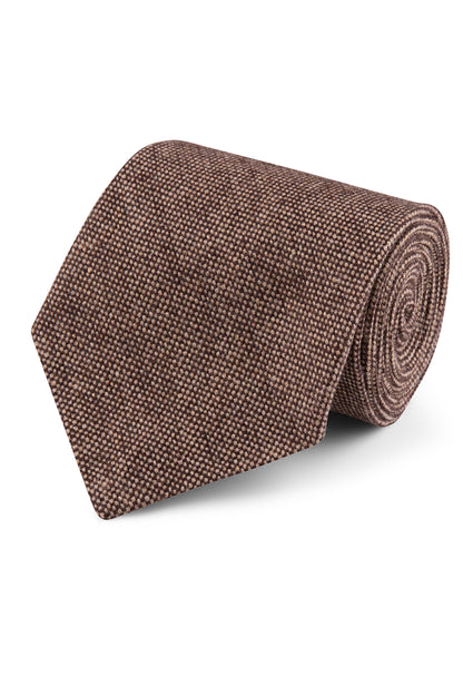 Classic Brown Barleycorn Tweed Tie 
