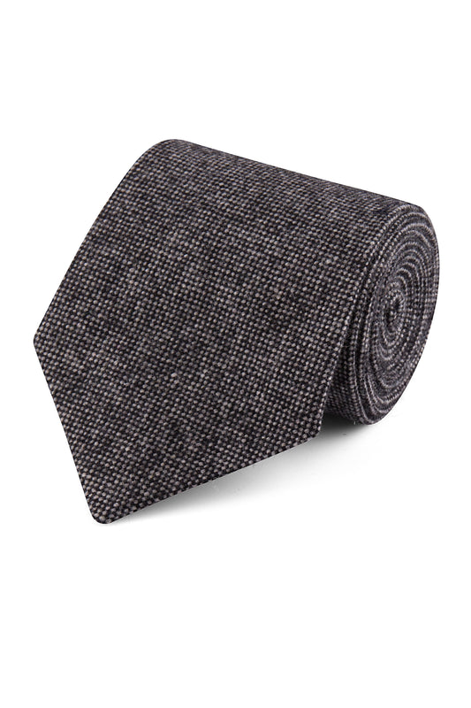 Classic Grey Barleycorn Tweed Tie 