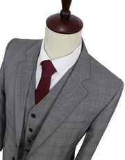 Grey Prince of Wales Check Worsted Wool Jacket