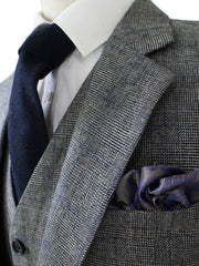 Grey Blue Prince of Wales Tweed Jacket