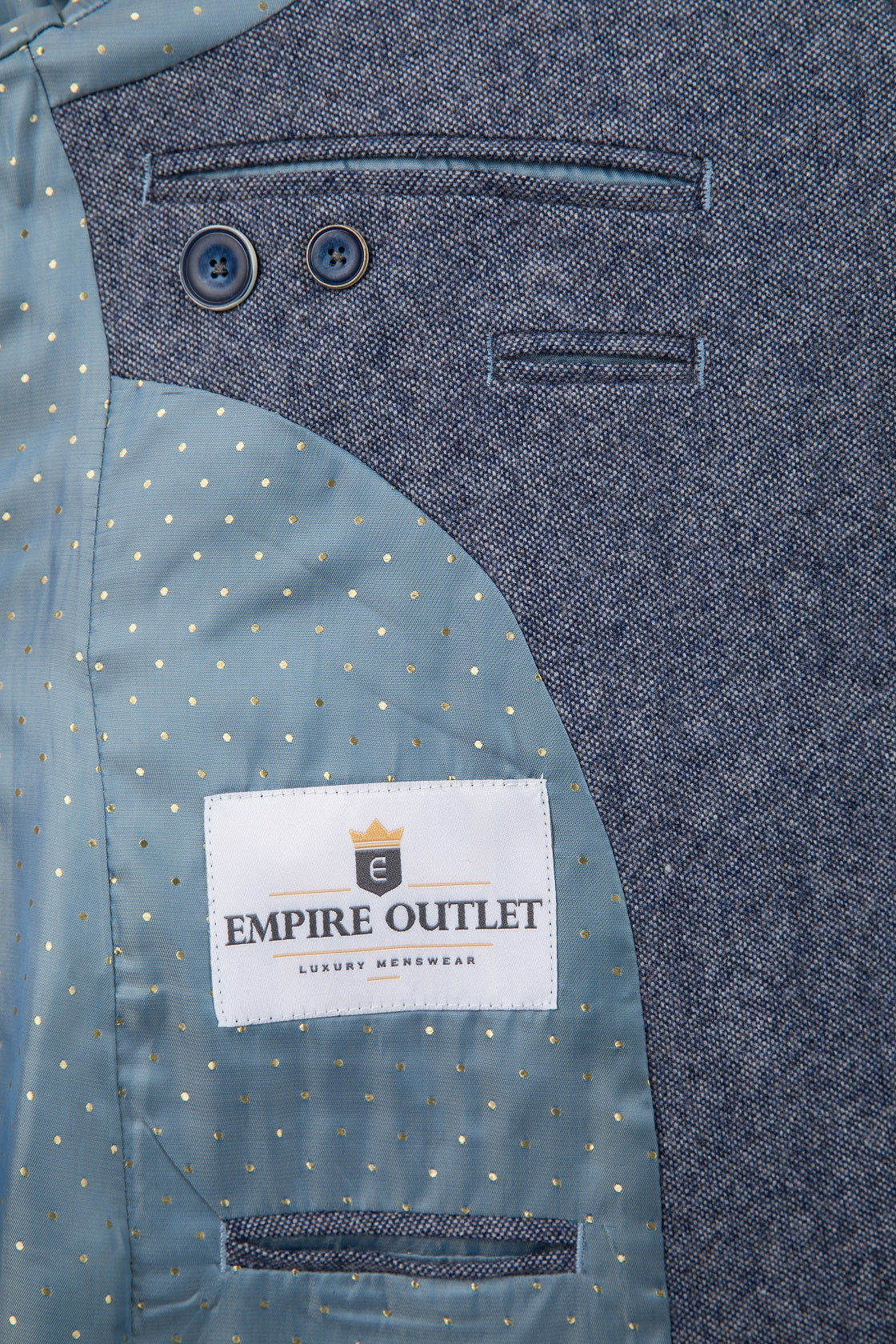 Grey Blue Barleycorn Tweed Jacket