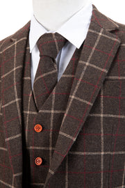 Dark Brown Tattersall Tweed Jacket