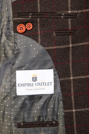 Dark Brown Tattersall Tweed Jacket