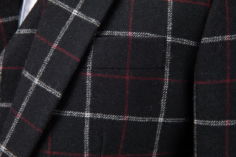 Black Tattersall Tweed Jacket