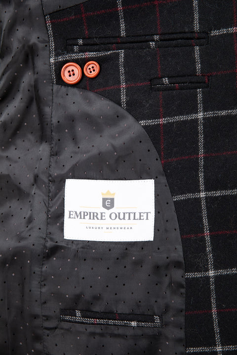 Black Tattersall Tweed Jacket