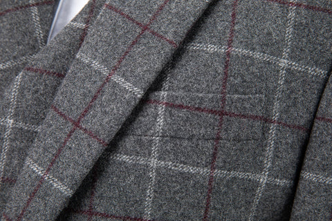 Grey Tattersall Tweed Jacket