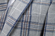 Light Grey Plaid Overcheck Tweed Jacket