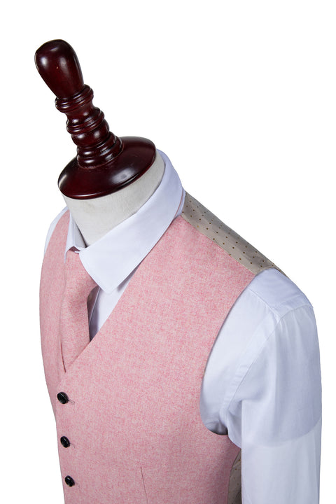 Pink Twill Tweed 3 Piece Suit