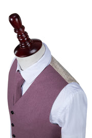 Mauve Twill Tweed Waistcoat