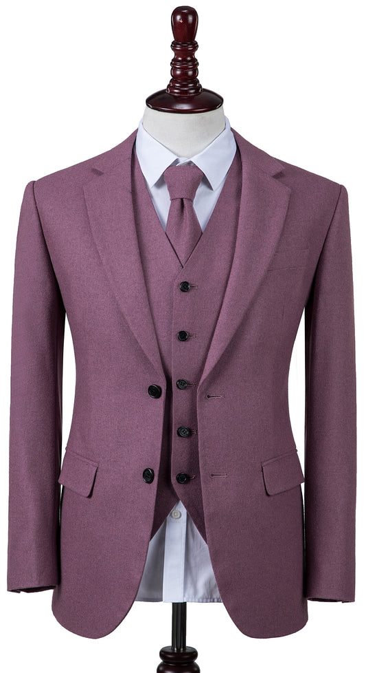 Mauve Twill Tweed Suit
