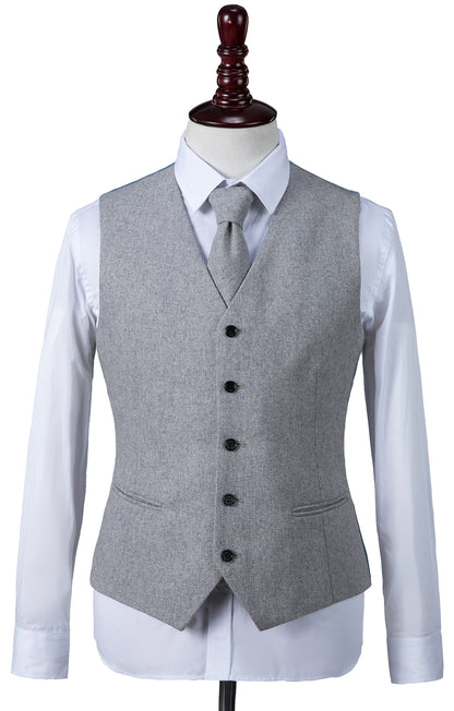 Light Grey Twill Tweed Suit