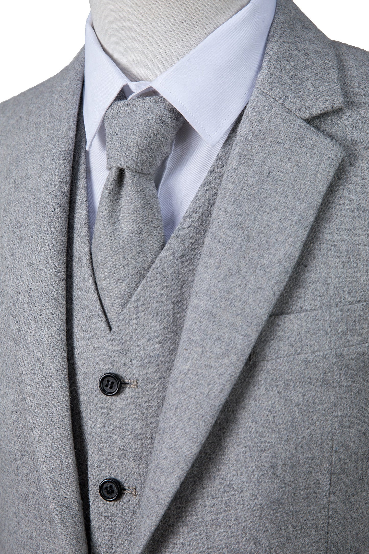 Light Grey Twill Tweed Suit