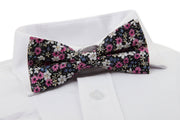 Daisy Floral Bow Tie on a Shirt