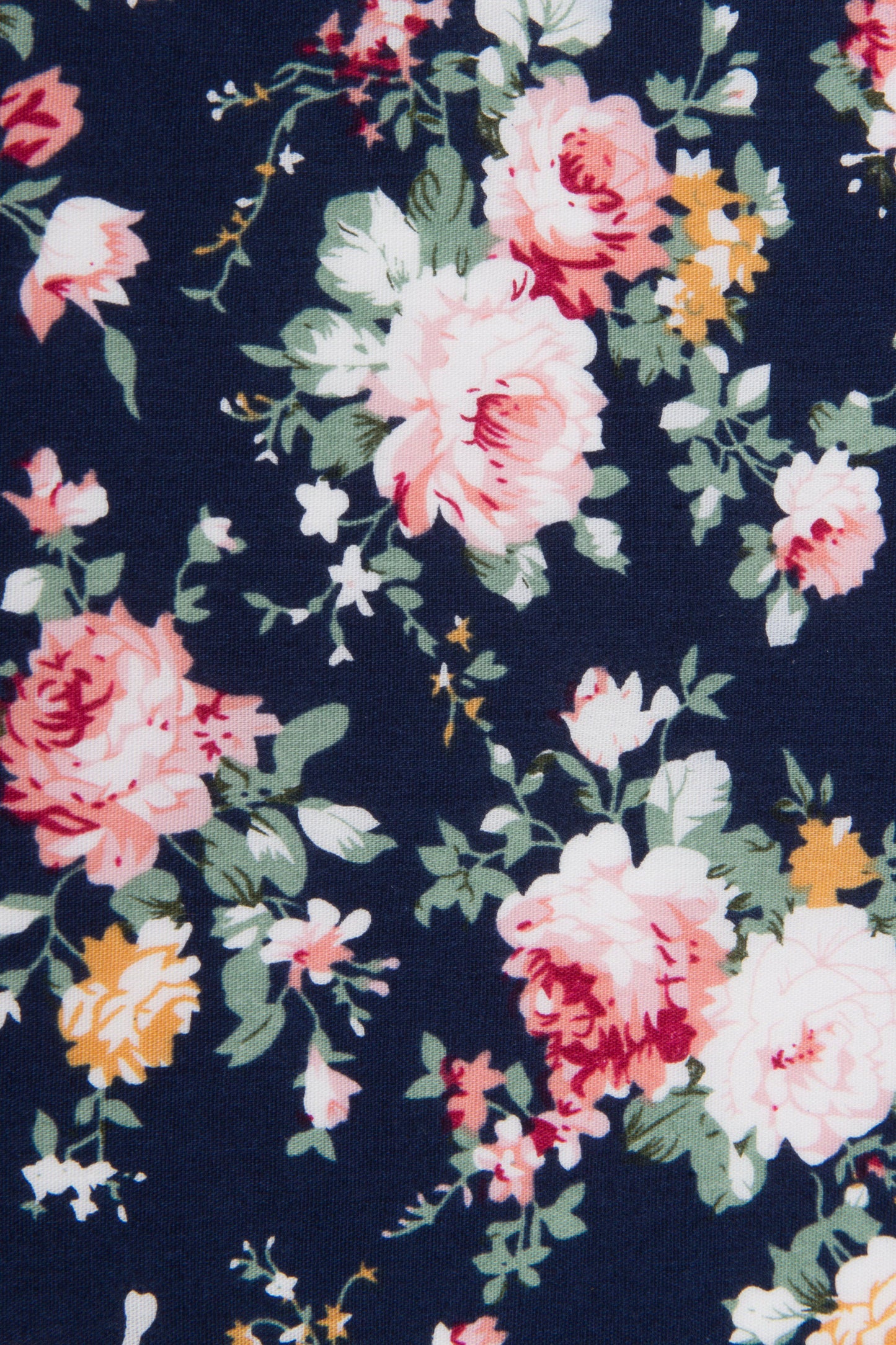 Close up of Navy Floral Tie
