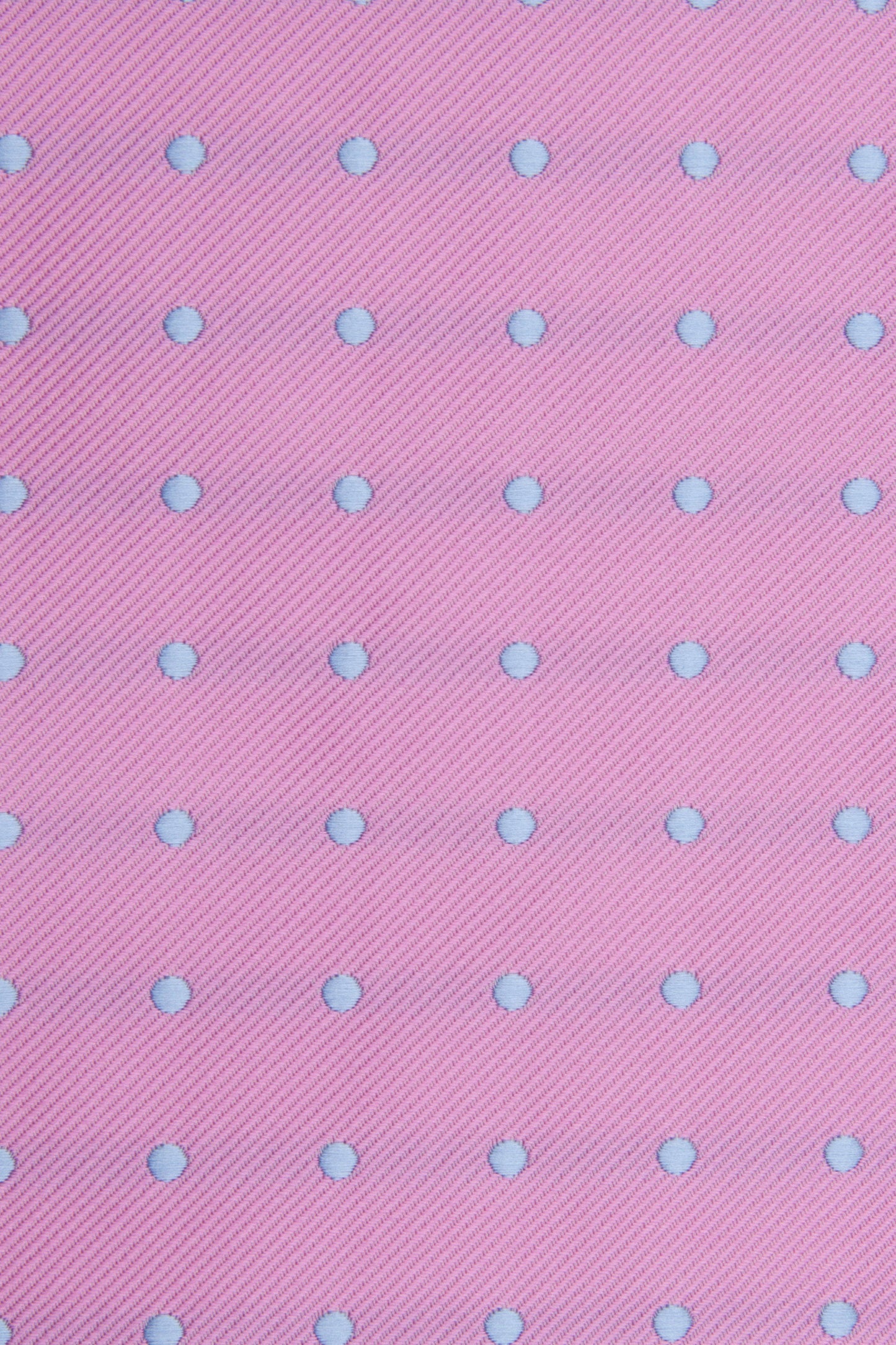 Close up of Pink Blue Spot tie by Empire Outlet
