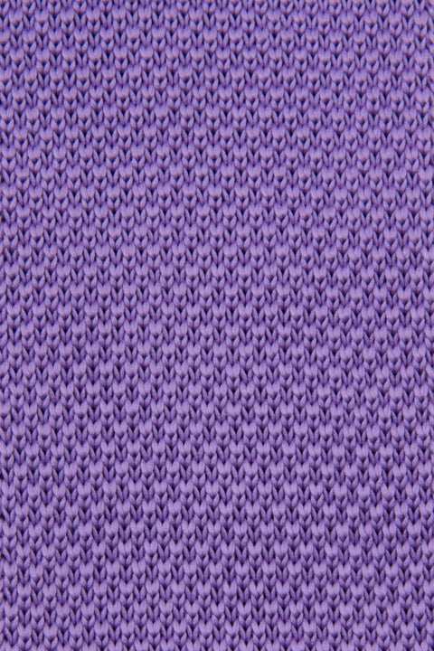 Close up of Purple Knitted Tie 