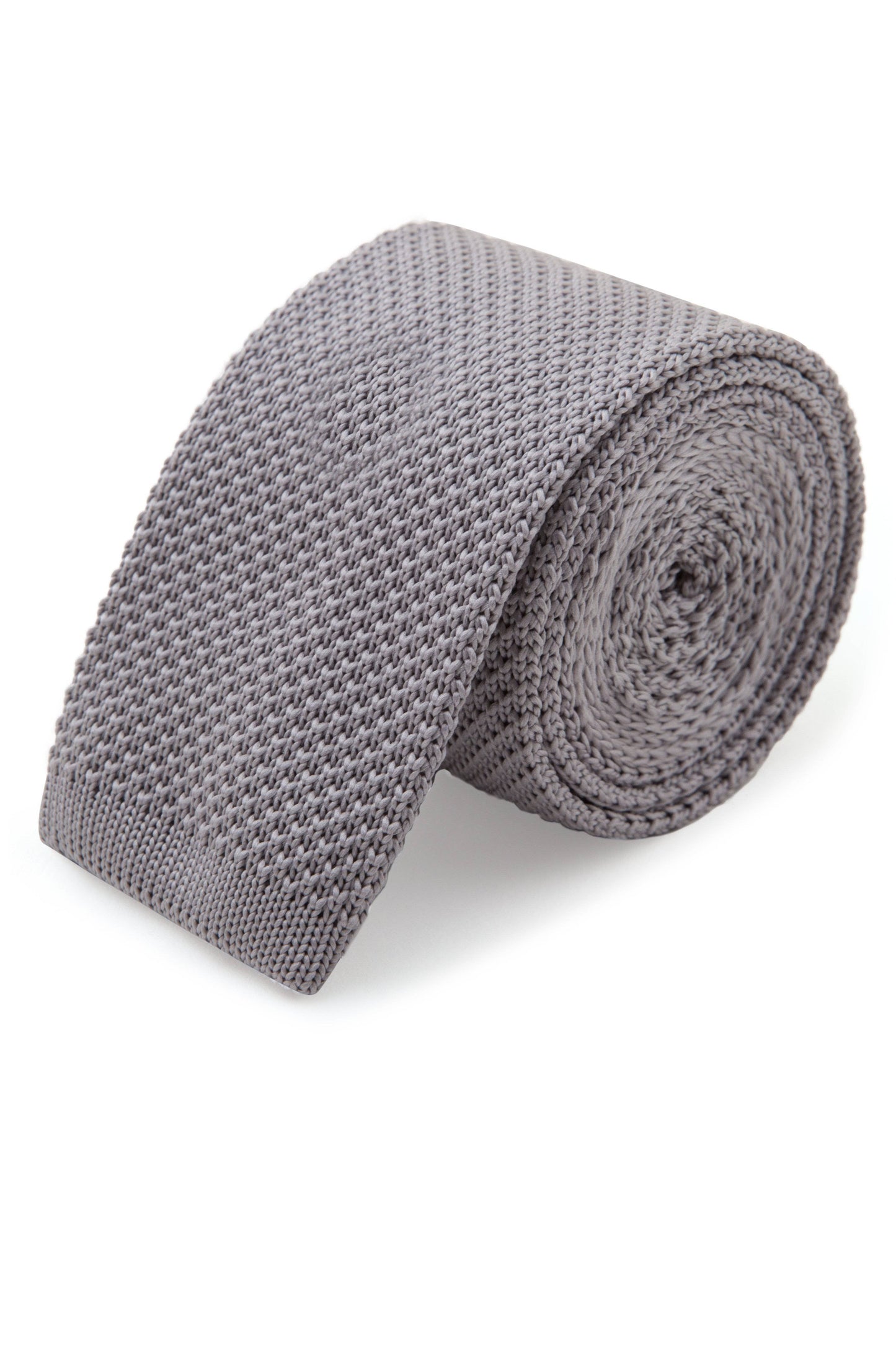 Silver Knitted Tie 