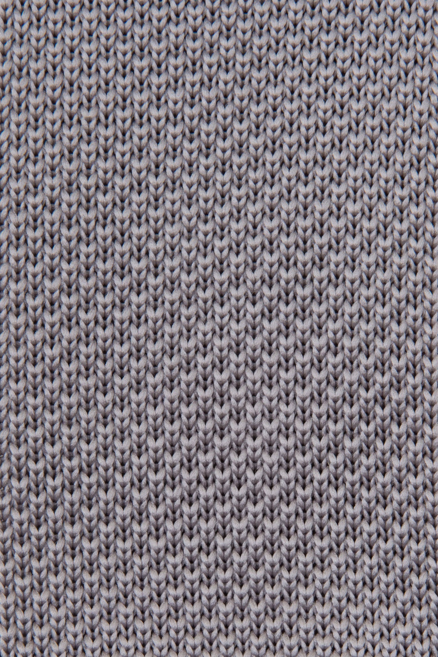 Close up of Silver Knitted Tie 