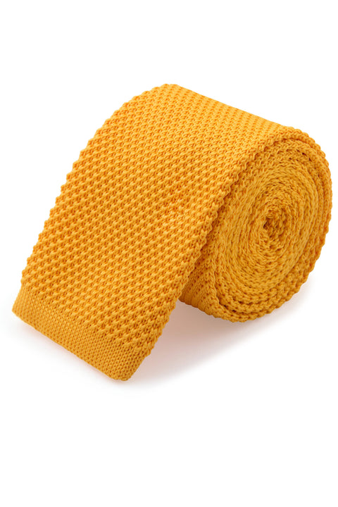 Yellow Knitted Tie 